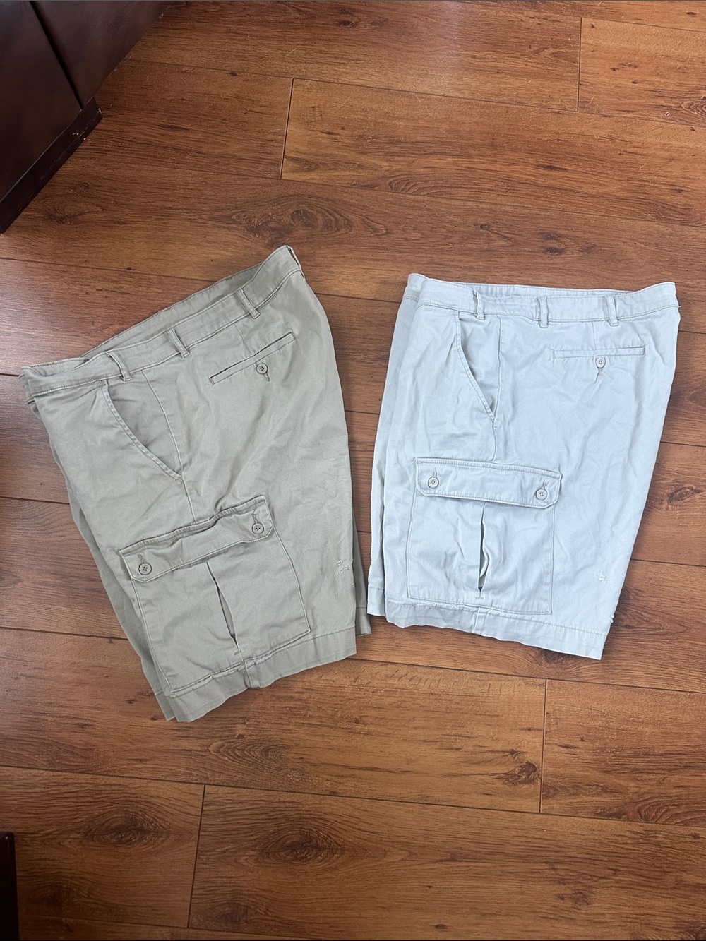 St. John's Bay Men's Cargo Shorts in Khaki and Tan